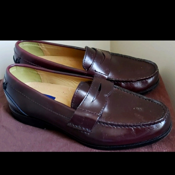 Chaps Men's Penny Loafers 96-8328 Size: 10M Burgundy 04-104362 - Picture 4 of 9